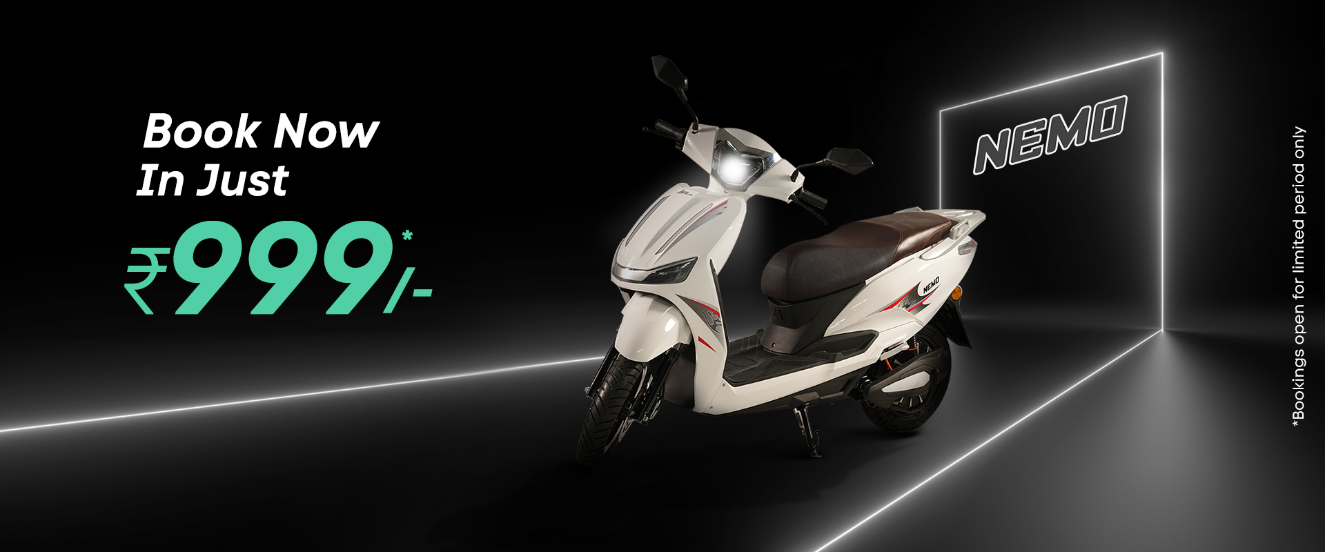 nemo electric scooter 999 rupees offer banner