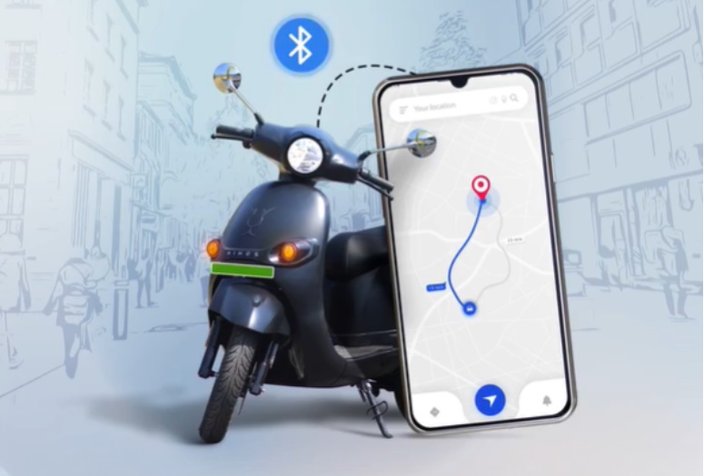 electric scooter with Bluetooth connectivity